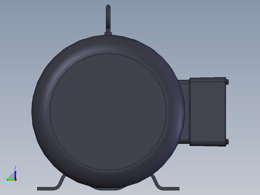 马达de 3HP-1150 rpm左视图