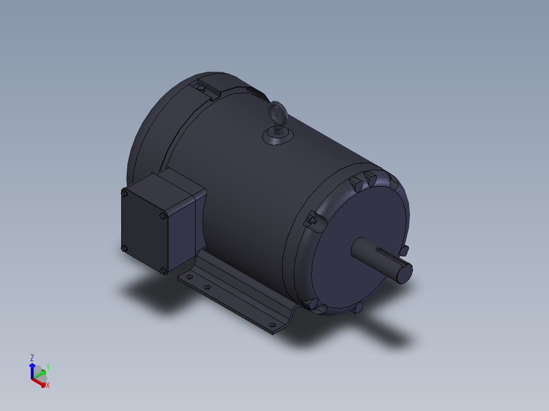 马达de 3HP-1150 rpm正等轴测图