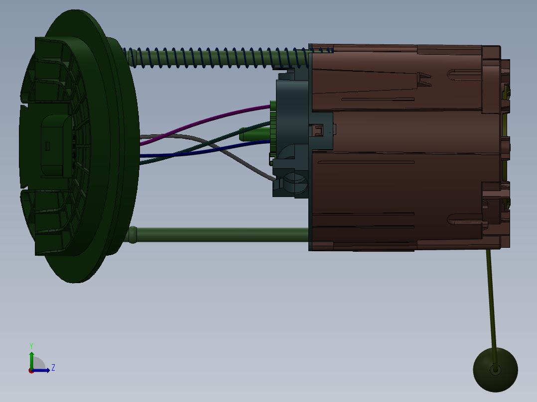 汽车燃油泵模型图左视图