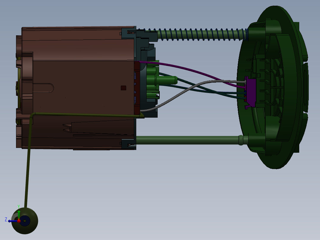 汽车燃油泵模型图右视图