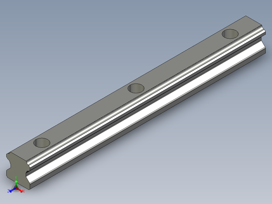 直线导轨HGR15正等轴测图