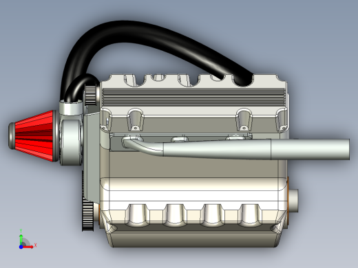 双涡轮增压V6发动机前视缩略图