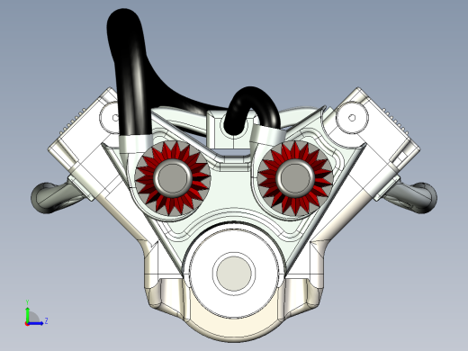 双涡轮增压V6发动机左视缩略图