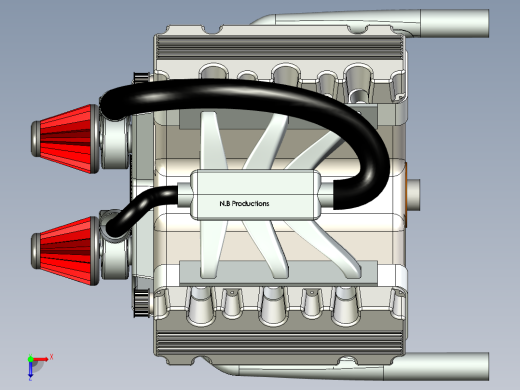 双涡轮增压V6发动机俯视缩略图