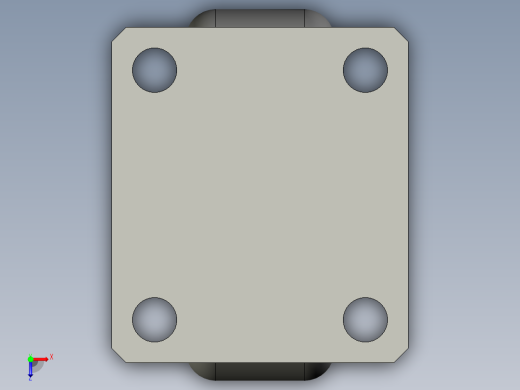 5寸重型高品质尼龙固定脚轮5寸重型高品质尼龙固定脚轮-125俯视缩略图