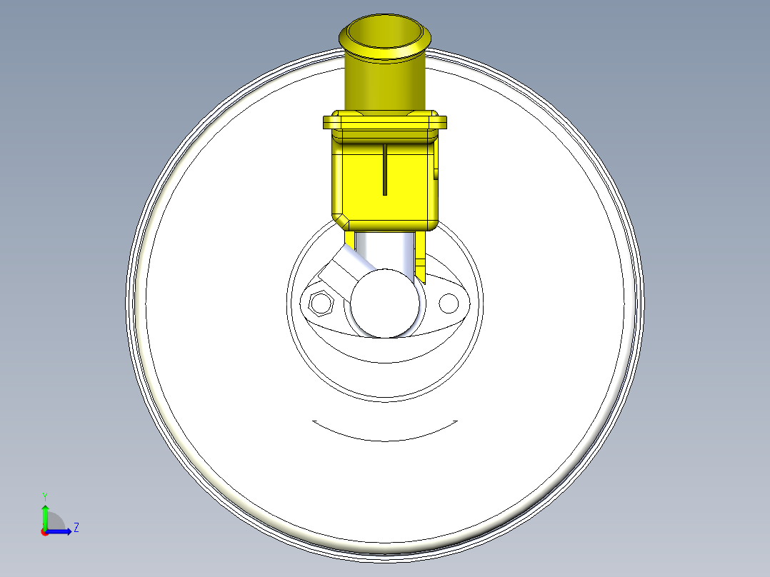 YN5助力器总成左视图