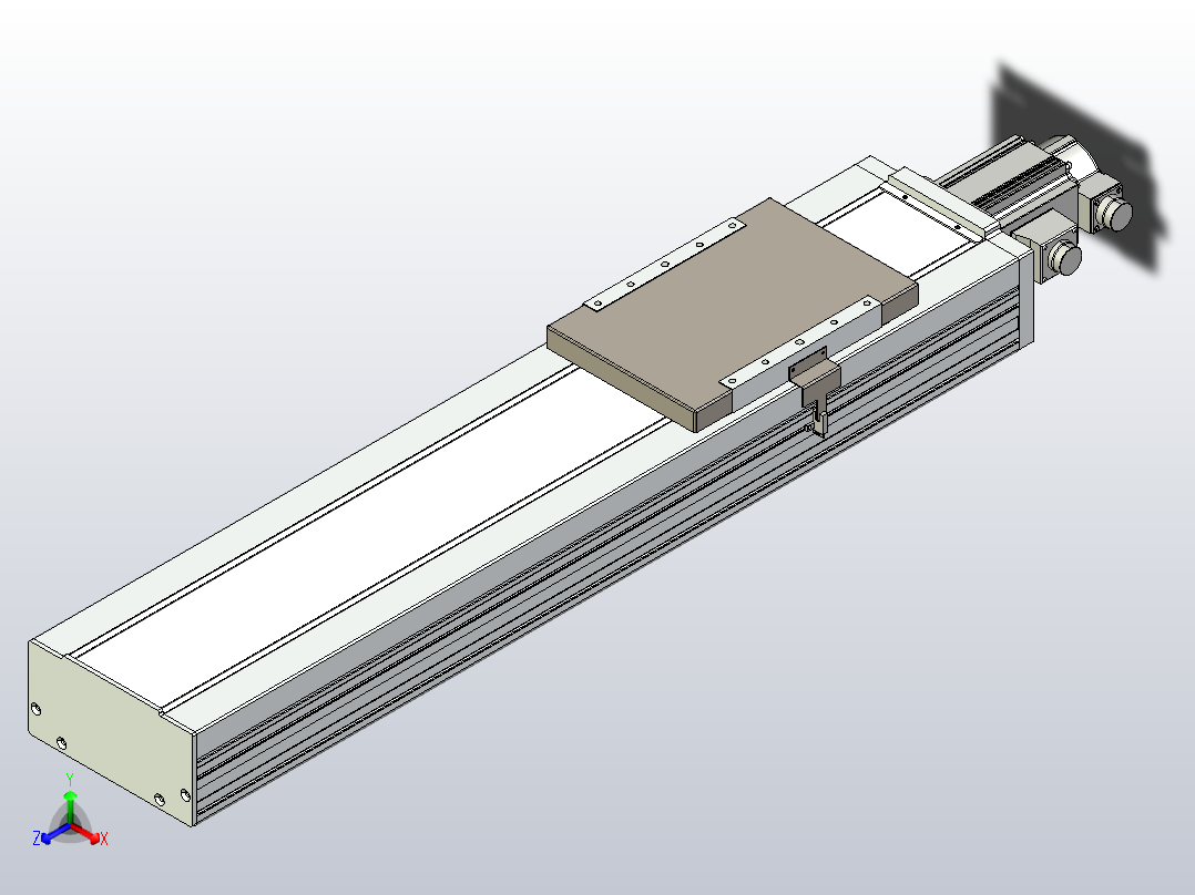 滚珠丝杠直线轴带导轨全封闭TPA-HCR-220D-3210C-L650-M-Y-P1K-N3主视图