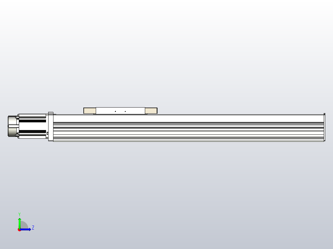 滚珠丝杠直线轴带导轨全封闭TPA-HCR-220D-3210C-L650-M-Y-P1K-N3左视图