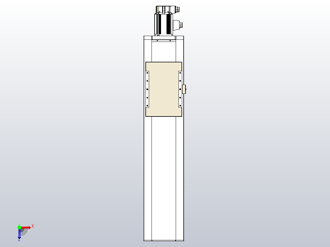 滚珠丝杠直线轴带导轨全封闭TPA-HCR-220D-3210C-L650-M-Y-P1K-N3俯视图