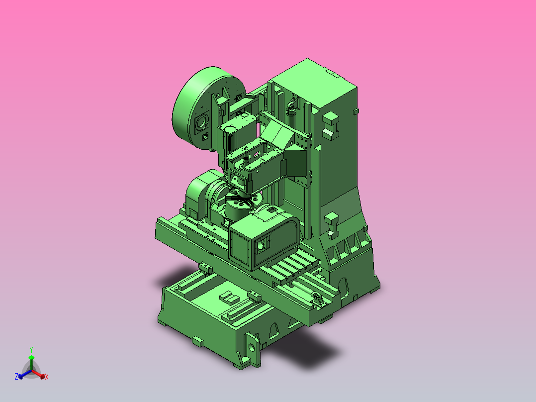 五轴立式机床液压系统（SW+CAD+说明）正等轴测图