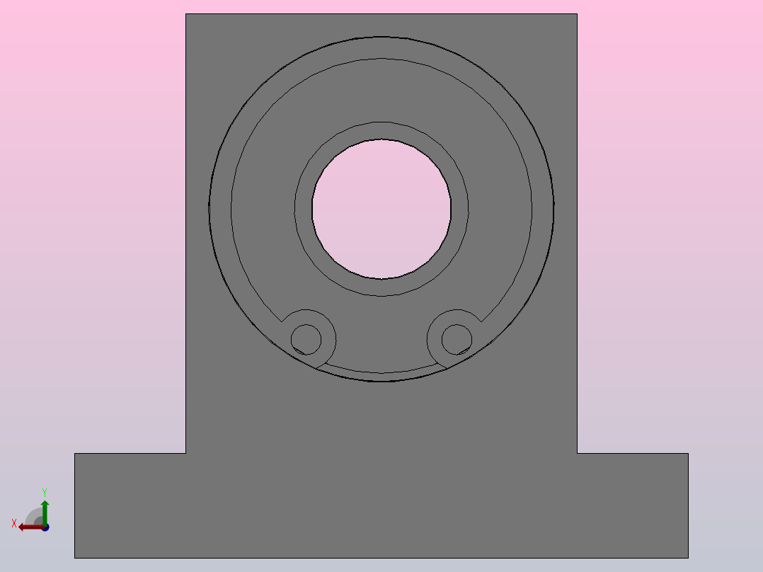 T型高度选择型轴承座组件_BTC-6204-2Z-50-A后视图