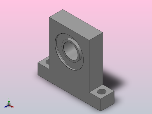 T型高度选择型轴承座组件_BTC-6204-2Z-50-A正等轴测缩略图