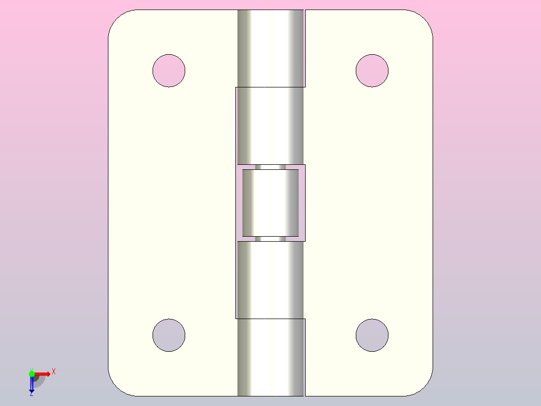 A系列螺钉安装型弹簧合页[PDASA-38]俯视图