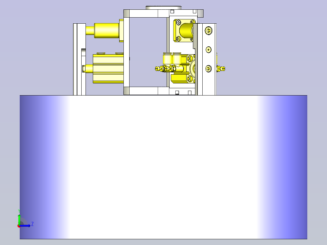 一款圆柱工件用夹头3D模型左视图