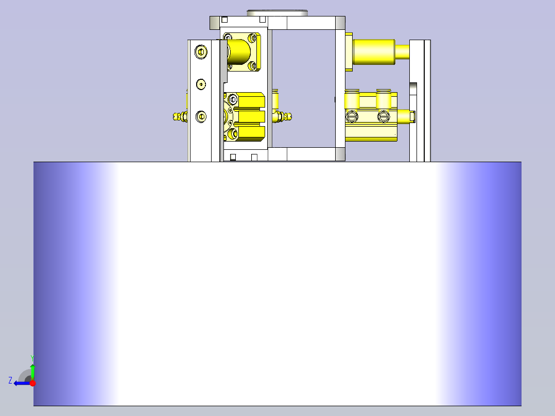 一款圆柱工件用夹头3D模型右视图