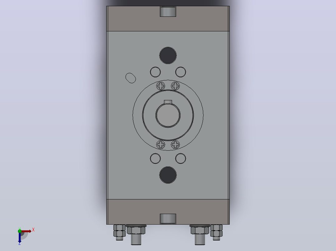 CRQ2薄型摆动气缸[CRQ2BW40-90C]俯视图