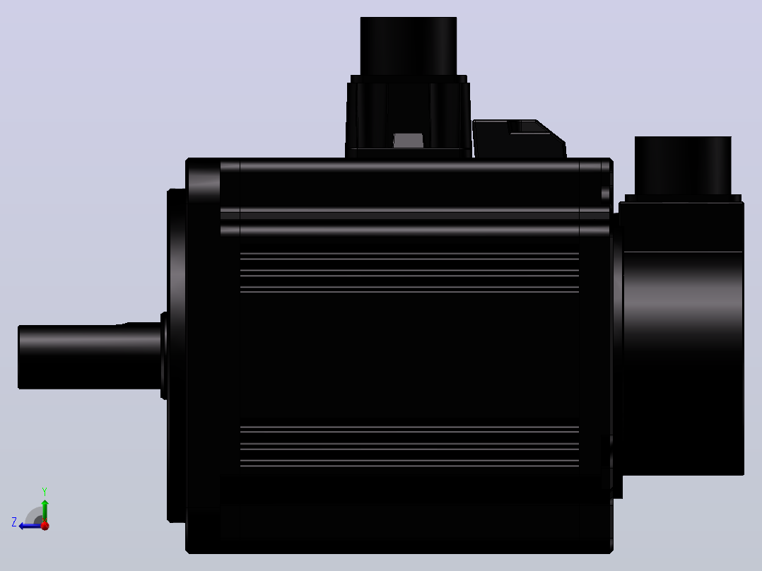 台达电机 ECMA-K11310FS（1000w增量型中高惯量有刹车）右视图