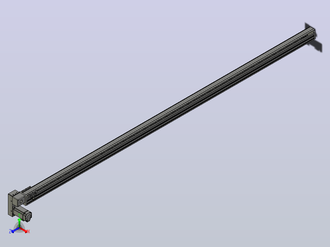 皮带直线轴半封闭可选导轨TPA-HNB-65S-90-L2500-LP-C-P10-N3正等轴测图
