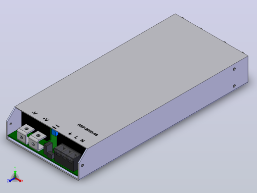 RSP-2000-48 Meanwell电源正等轴测缩略图