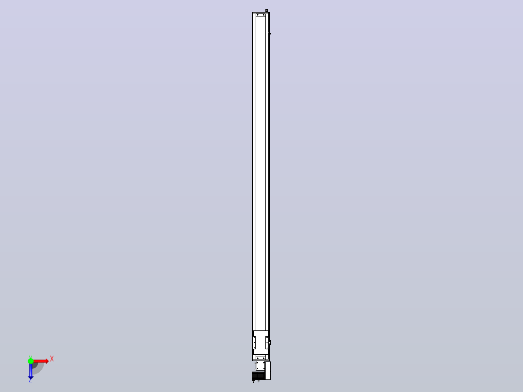 SCM14-2400-R滚珠花健、支撑座、滚珠丝杠、交叉导轨、直线模组俯视图