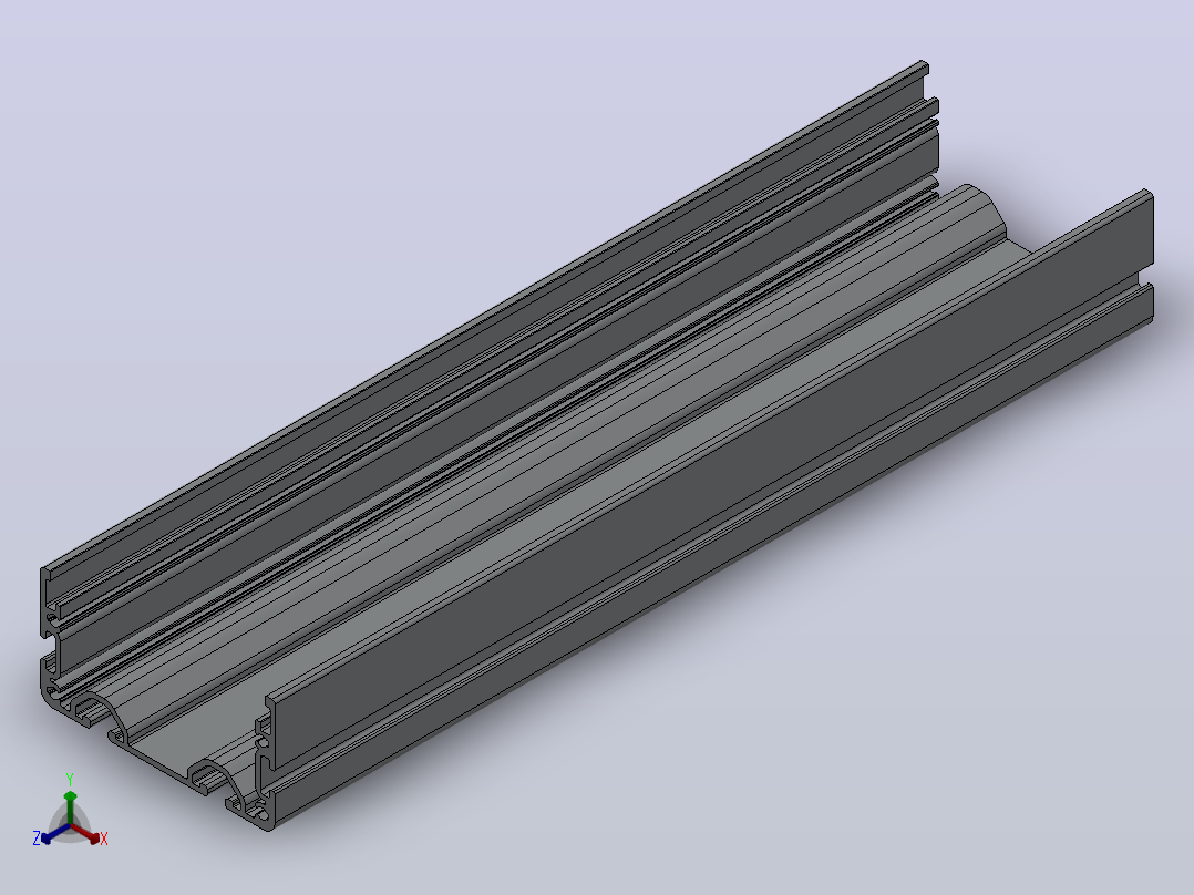 滚轮轨道6系列 80×40 经济型 氧化银白_滚轮轨道6系列 80x40 经济型 氧化银白-300mm主视图