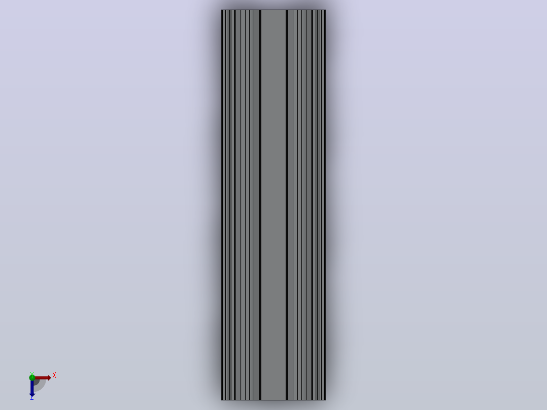 滚轮轨道6系列 80×40 经济型 氧化银白_滚轮轨道6系列 80x40 经济型 氧化银白-300mm俯视图