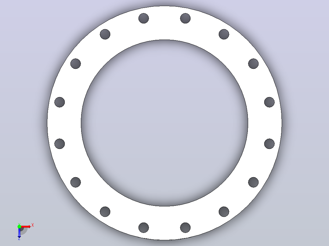 法兰，DIN EN 1092-1，标准01，PN 10，DN 10 - DN 500俯视图