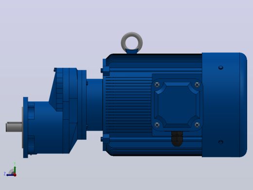 RXF57法兰轴伸式安装斜齿轮减速机RX57-Y4-4P-112M-M1-0°-Φ140右视缩略图