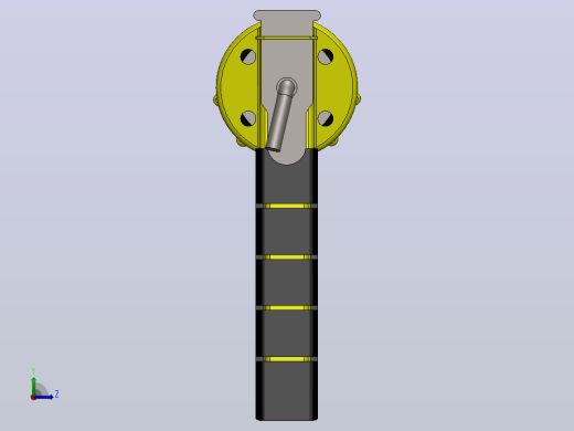 solidworks气动压胶枪左视缩略图