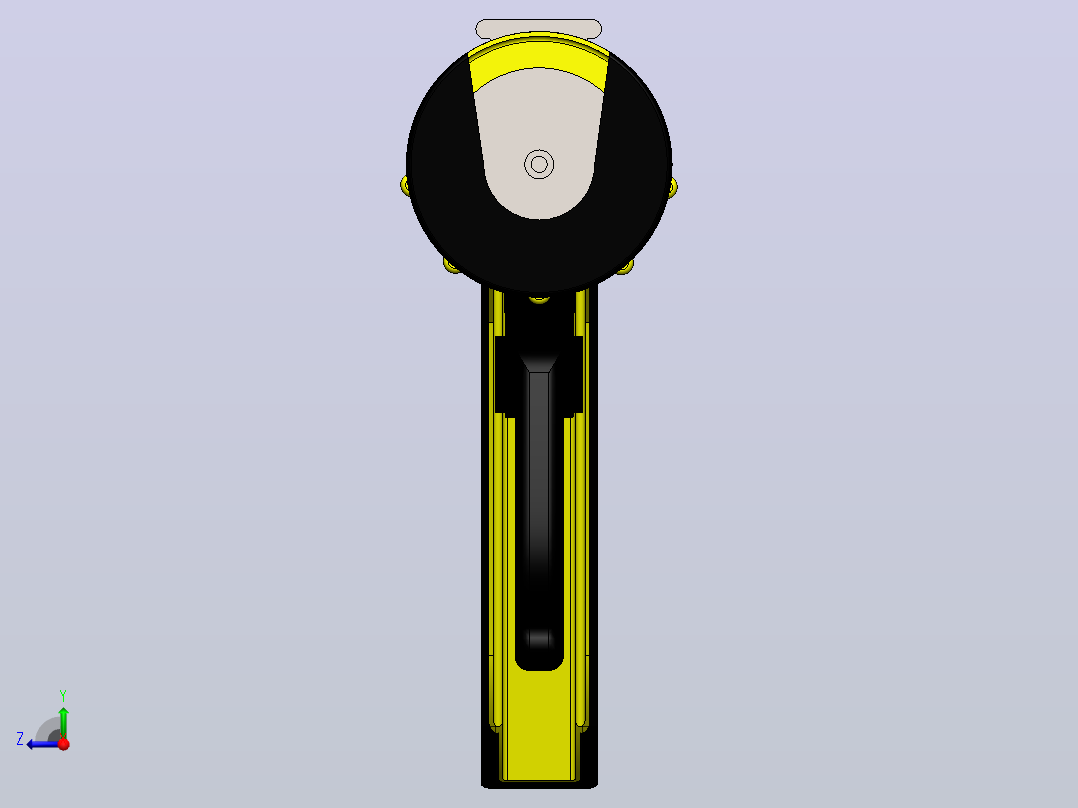 solidworks气动压胶枪右视图
