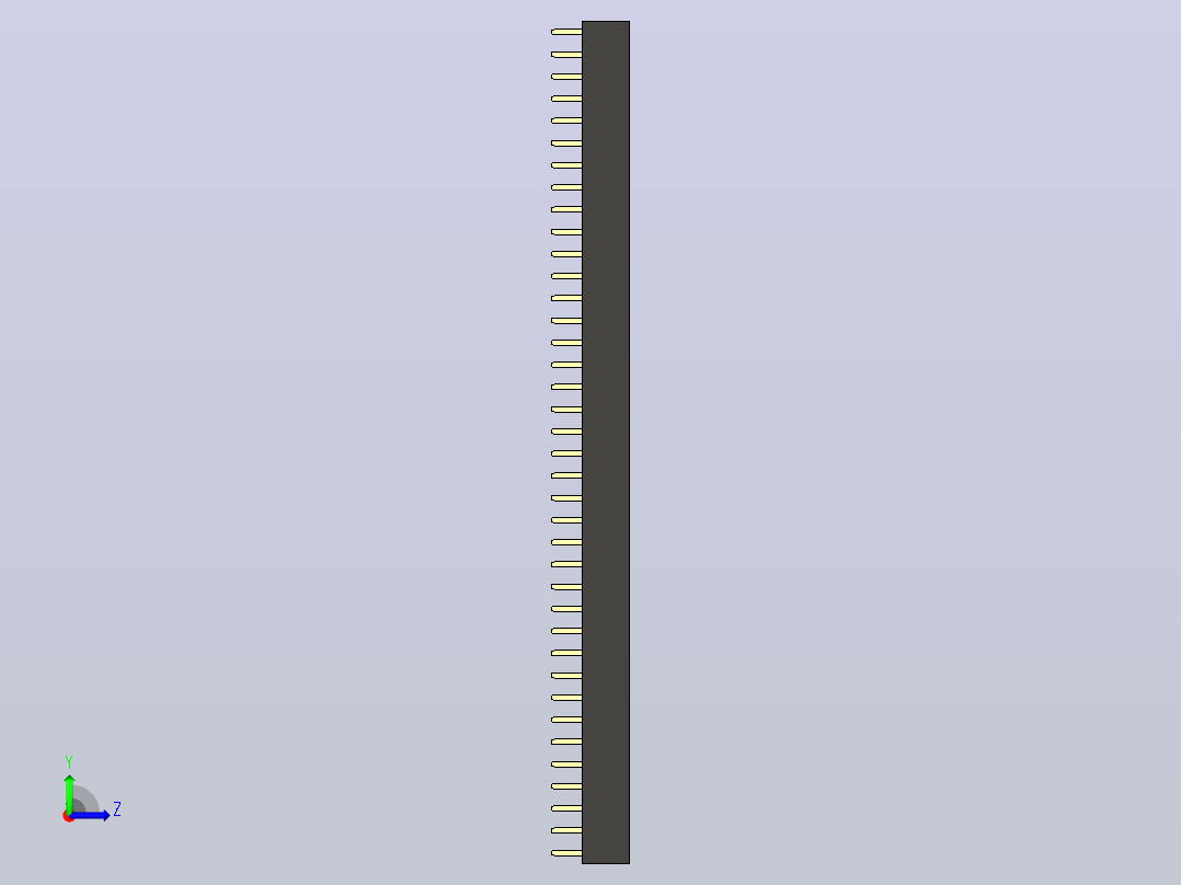 母针头Female_Header_1x38_P2.0_H4.3_straight.step左视图