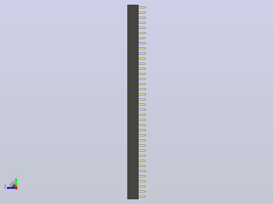 母针头Female_Header_1x38_P2.0_H4.3_straight.step右视图