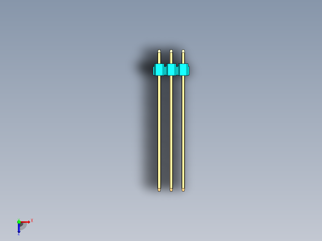DS1021排针 100mil(2.54mm) 类型43(3x24.5mm) 3Rx32针彩色 版本1.0俯视图