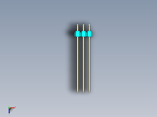 DS1021排针 100mil(2.54mm) 类型43(3x24.5mm) 3Rx32针彩色 版本1.0俯视缩略图