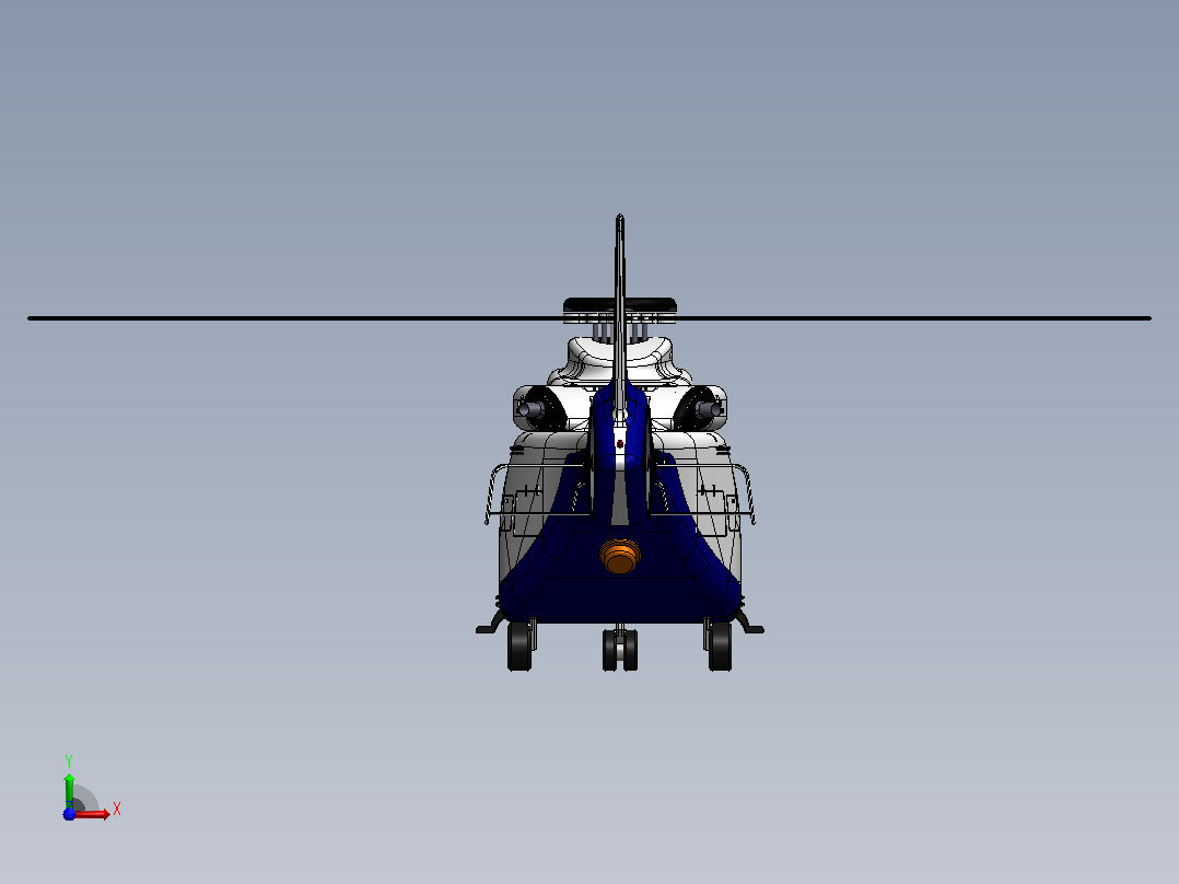 H160空客直升机前视图