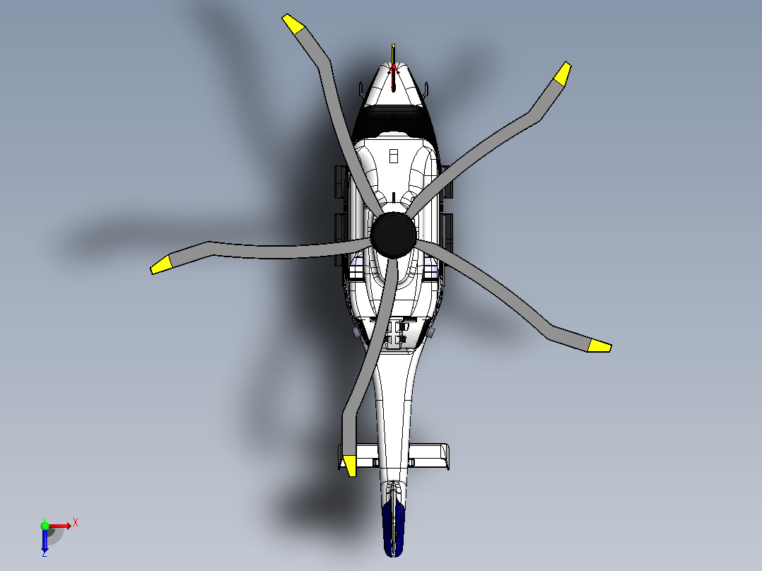 H160空客直升机俯视图