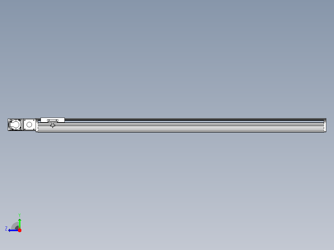 皮带直线轴半封闭可选导轨TPA-HNB-140D-120-L1350-ML-C-P40-N3右视图