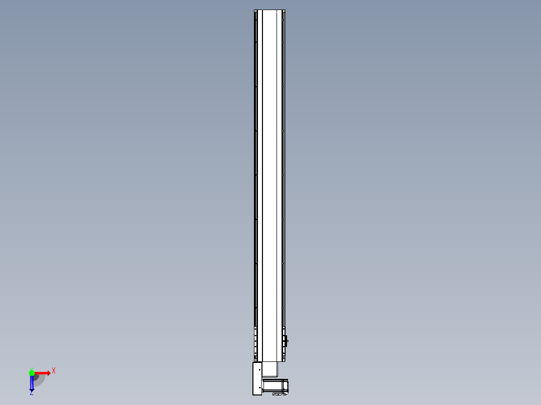 皮带直线轴半封闭可选导轨TPA-HNB-140D-120-L1350-ML-C-P40-N3俯视图