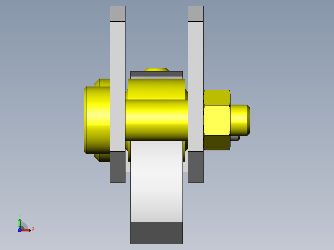 低尘凸轮固定夹前视图