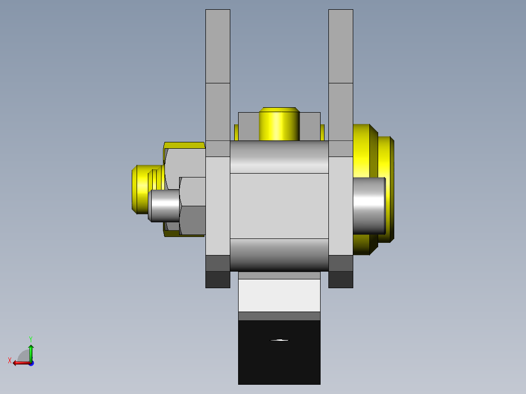 低尘凸轮固定夹后视图