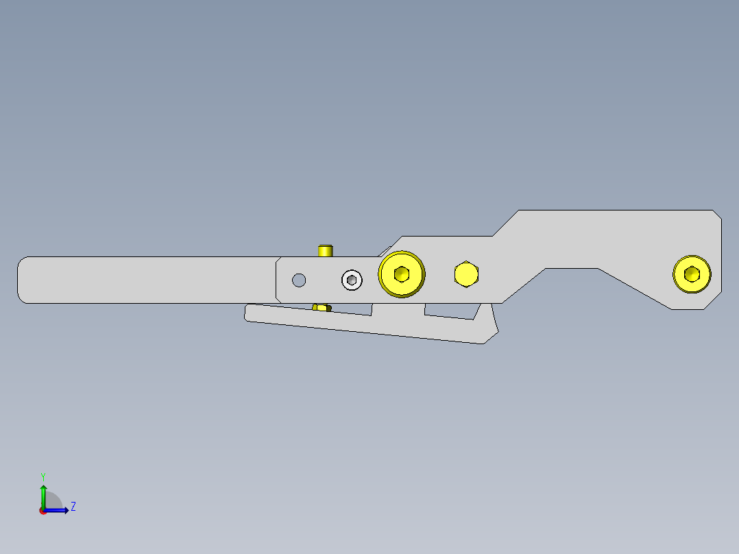 低尘凸轮固定夹左视图