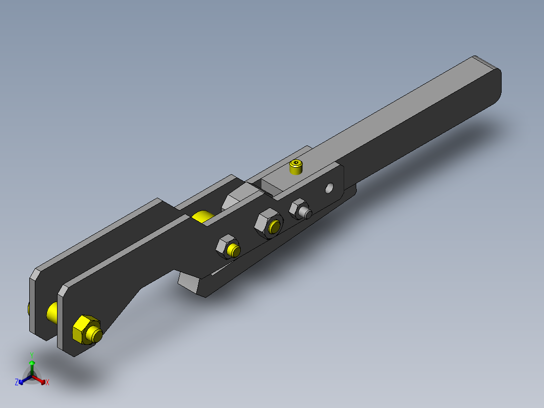 低尘凸轮固定夹正等轴测图