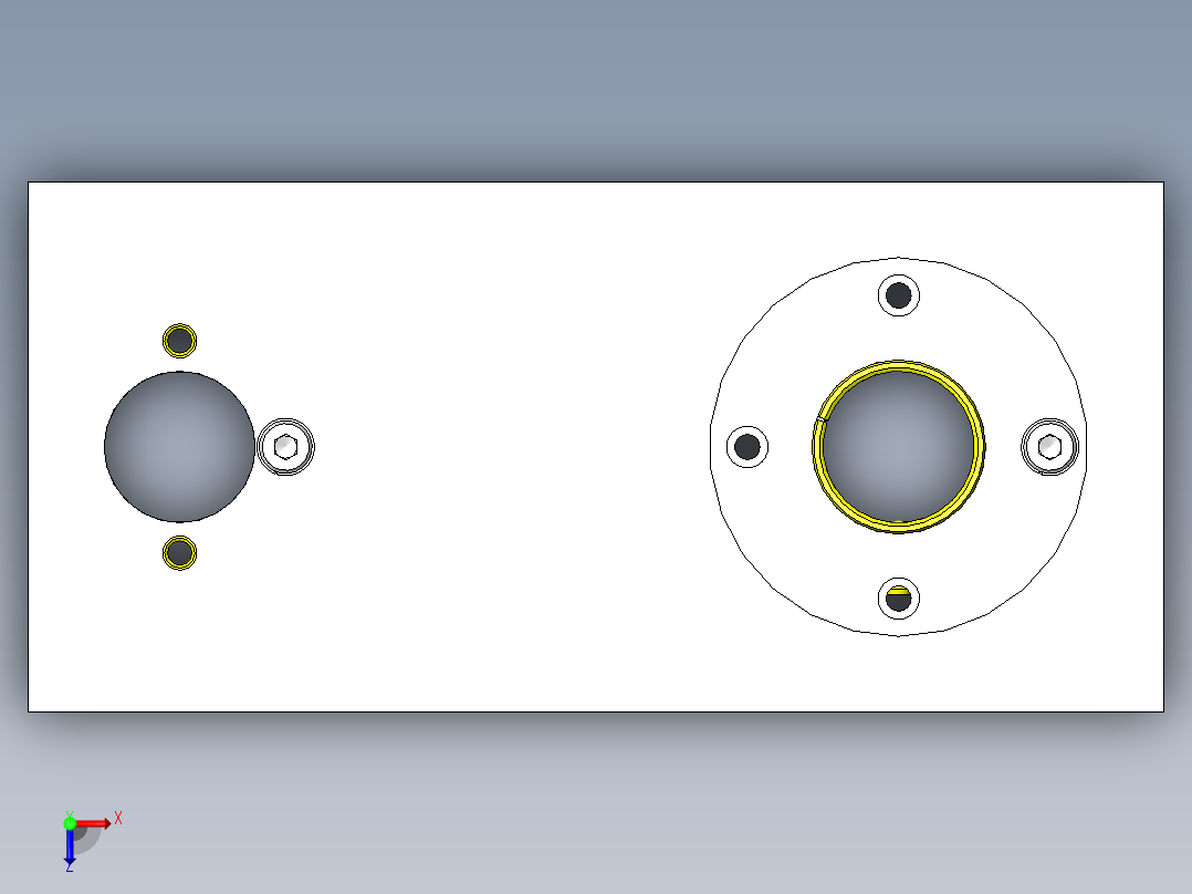接合用定心夹具俯视图