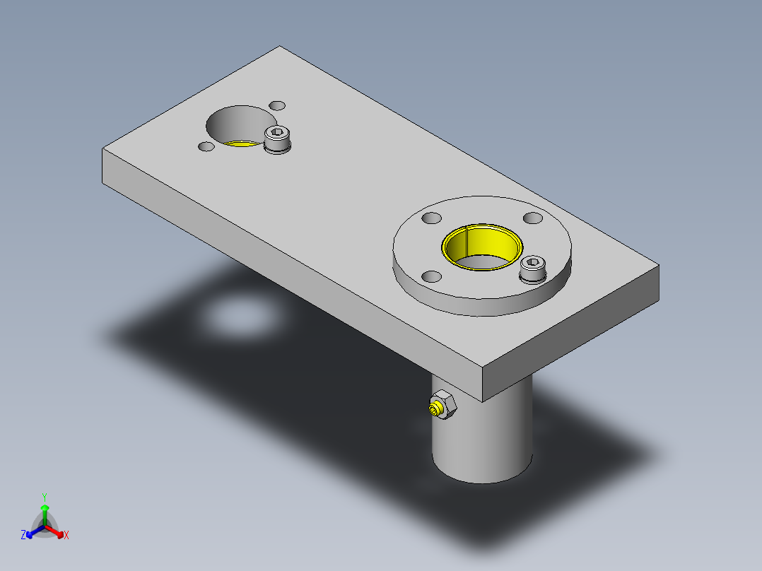 接合用定心夹具正等轴测图