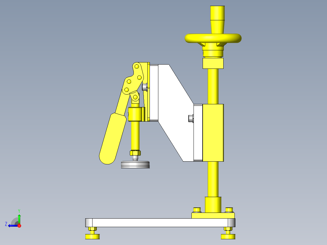 瓶盖插入夹具右视图