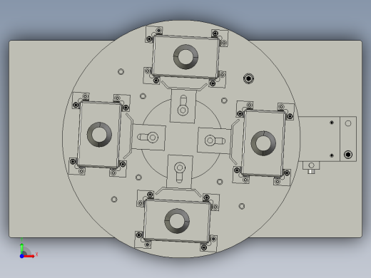 电机转子冲片取料分度盘前视缩略图