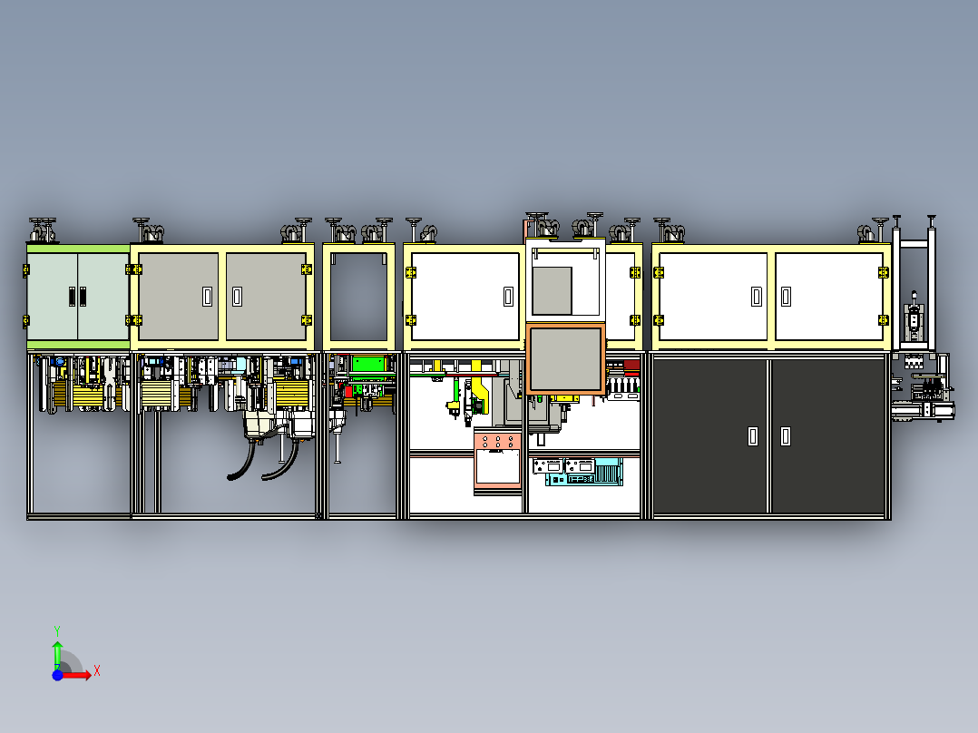 苹果耳麦喇叭流水线图纸苹果耳麦喇叭测试前视图