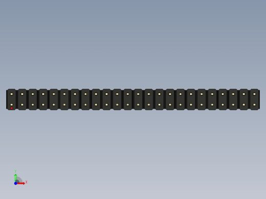 彩色公头100mil（2.54mm）系列-DS1021_black_2x24p_100mil_Type1_rev1.0前视缩略图