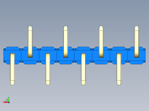 彩色公排针 100mil 2.54mm 系列-DS1022_blue_08p_100mil_Type_SMT_R1_rev1.0后视缩略图