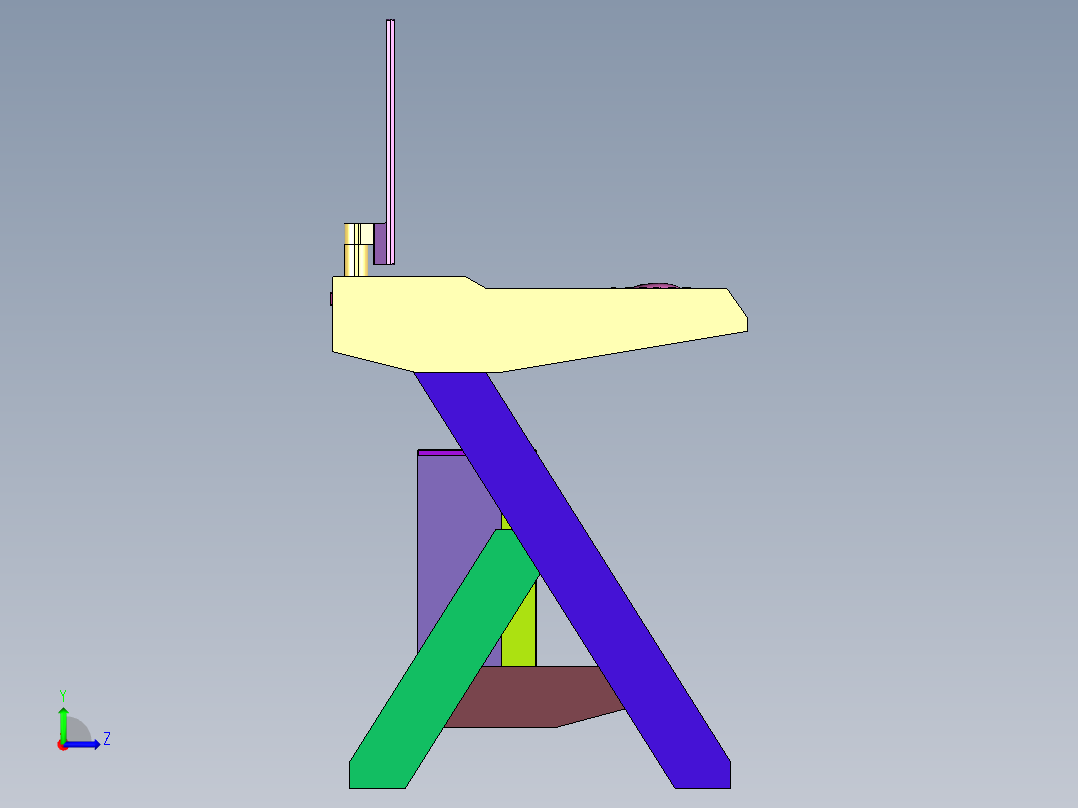 卧室简约现代办公桌写字台左视图